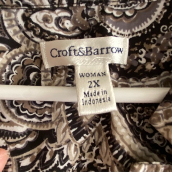 Croft & Barrow Shirt Women’s Button Down Top Size 2X - Picture 4 of 6